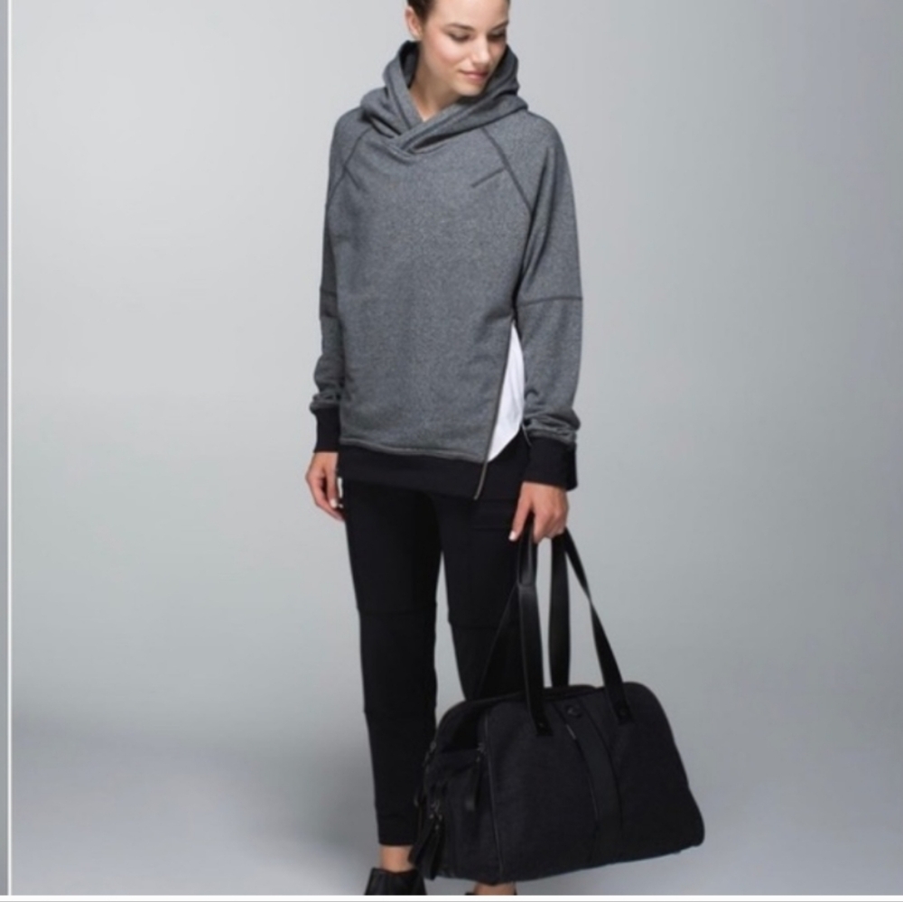 lululemon athletica Heather Charcoal Gray Pullover Hooded Sweatshirt